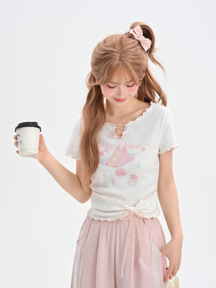 Nice Dessert Twist Tee-Tops-ntbhshop