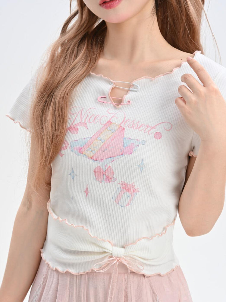 Nice Dessert Twist Tee-Tops-ntbhshop