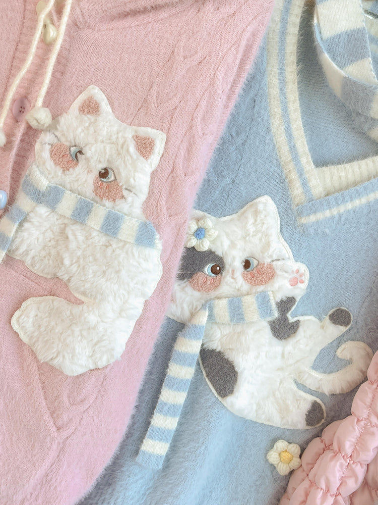 Kitty Candy Fuzzy Sweaters-Outerwear-ntbhshop