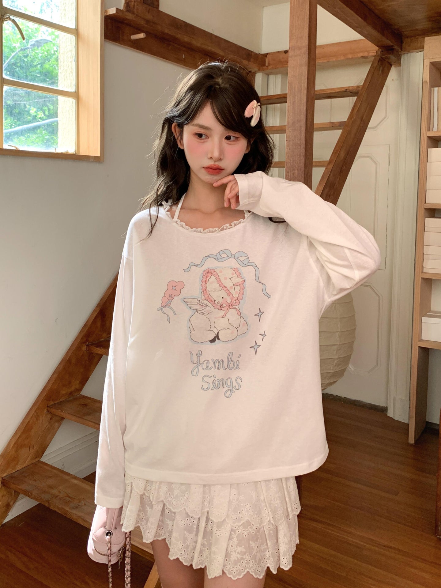 Angel Lamb Halter Tee-Tops-ntbhshop