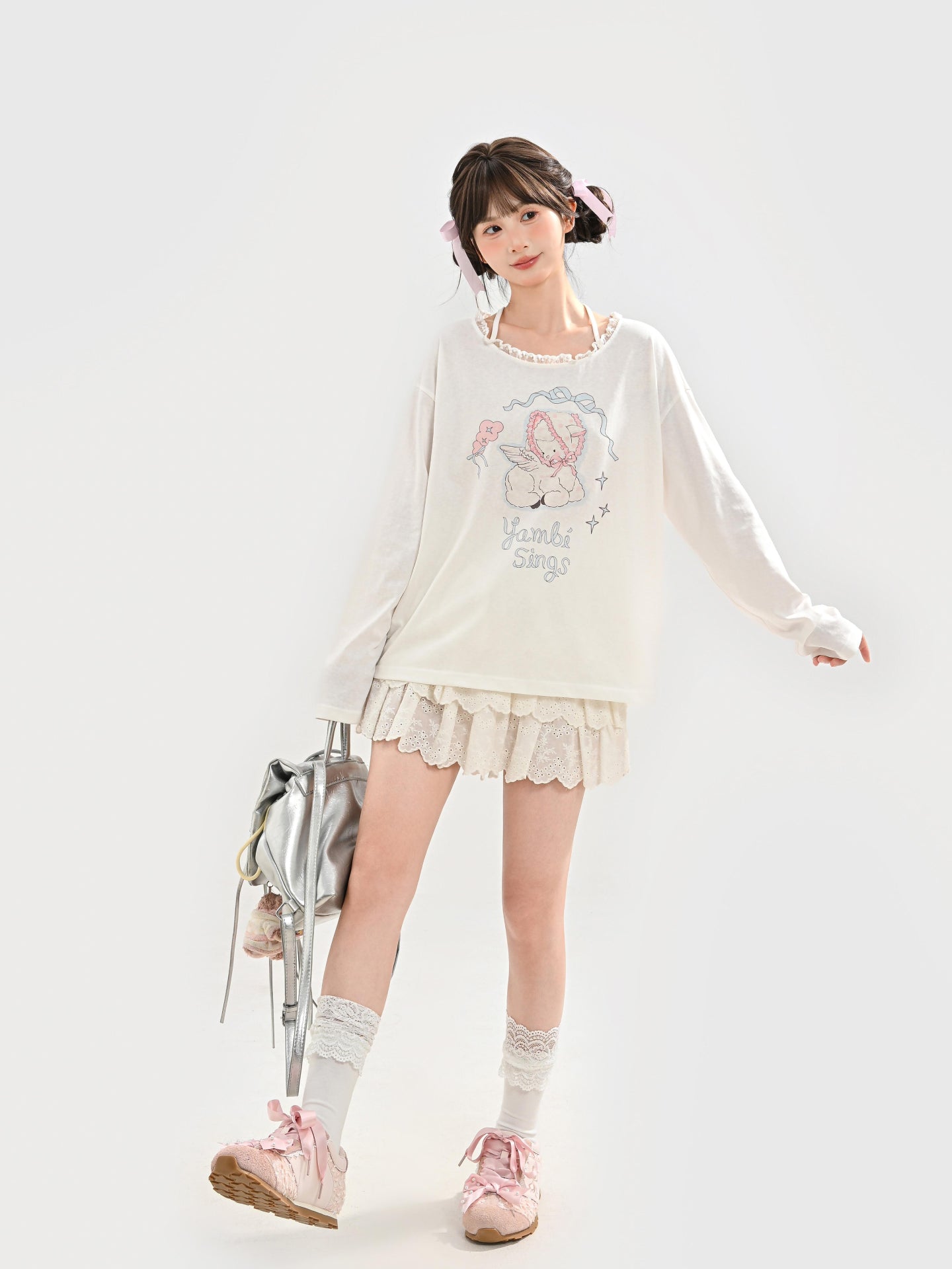 Angel Lamb Halter Tee-Tops-ntbhshop