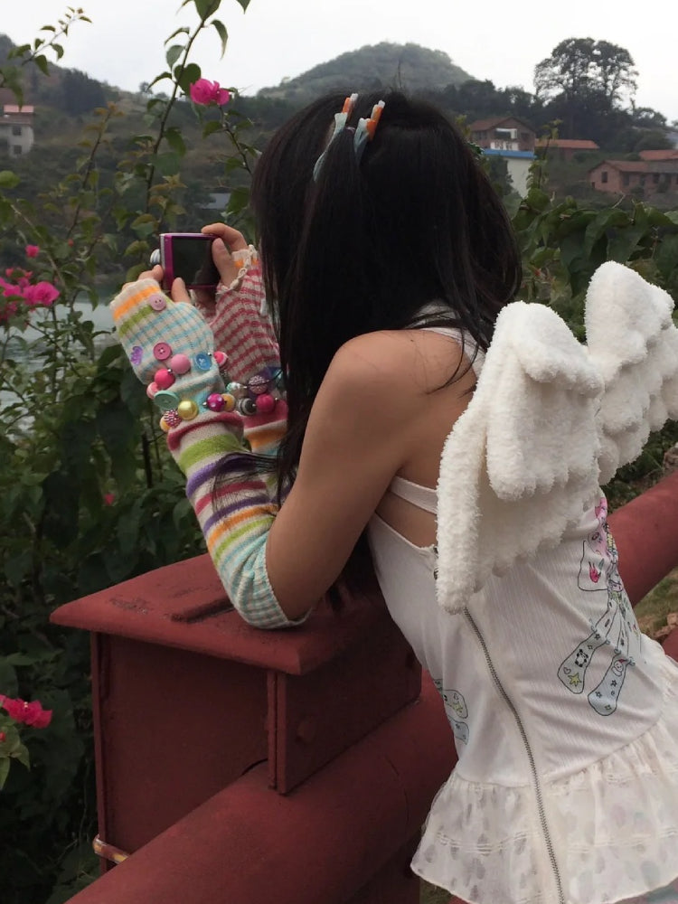 Button Pop Dopamine Arm Warmers-ntbhshop