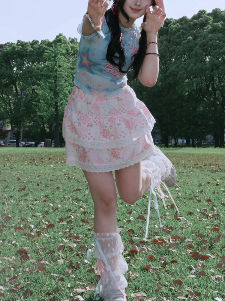 Cherry Whip Layer Cake Skirt-ntbhshop