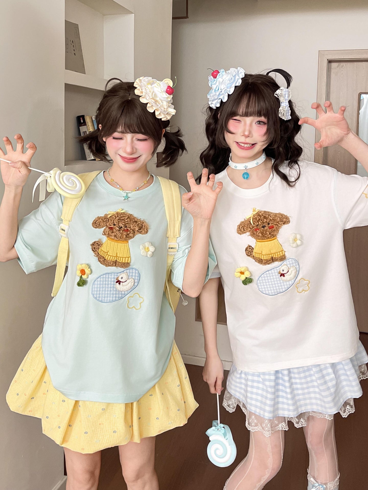 Buttercup Puppy Picnic Tees-Tops-ntbhshop