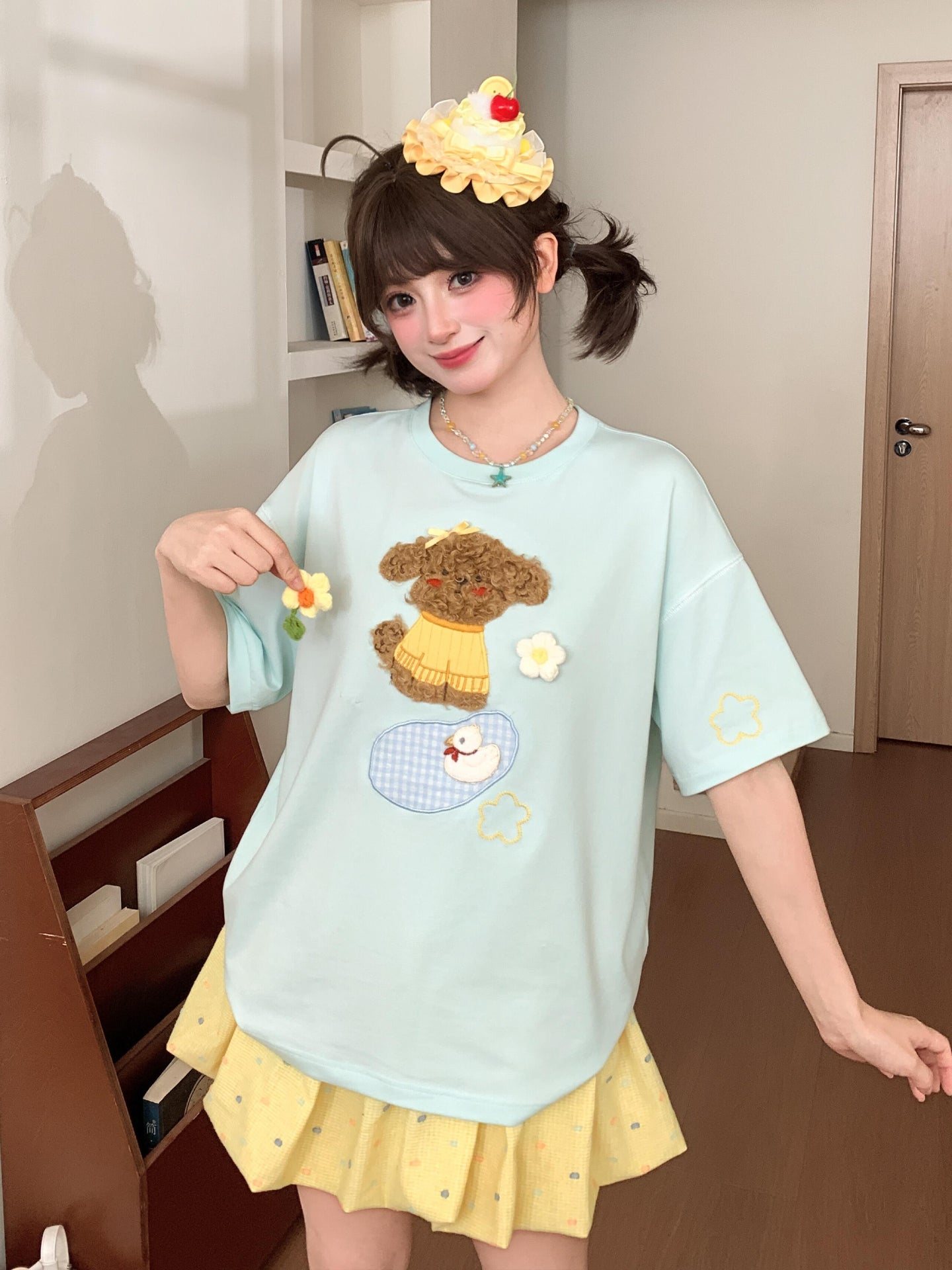 Buttercup Puppy Picnic Tees-Tops-ntbhshop