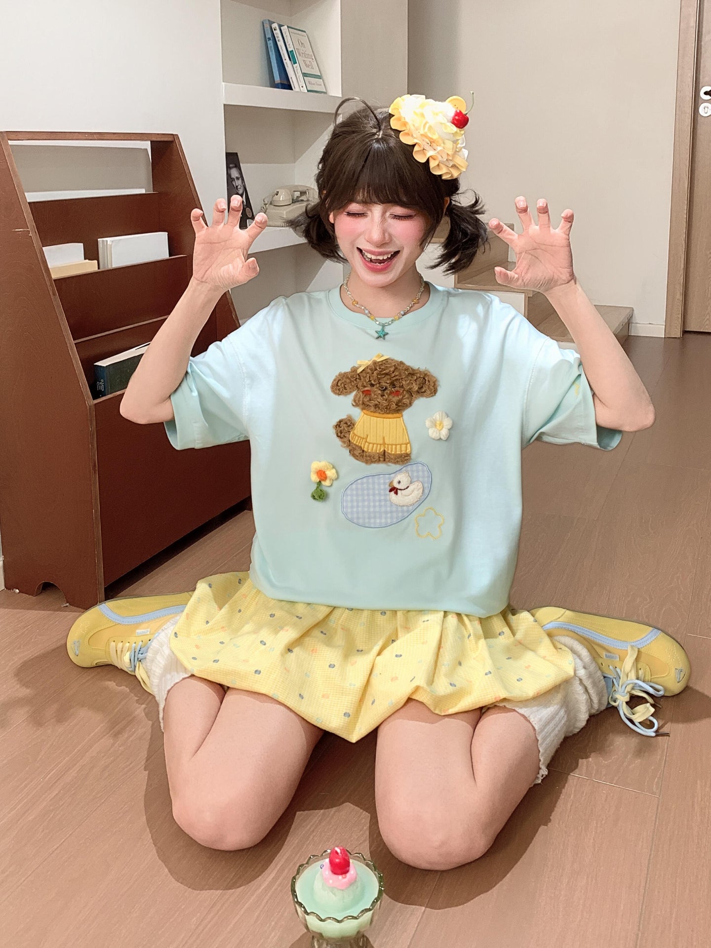 Buttercup Puppy Picnic Tees-Tops-ntbhshop
