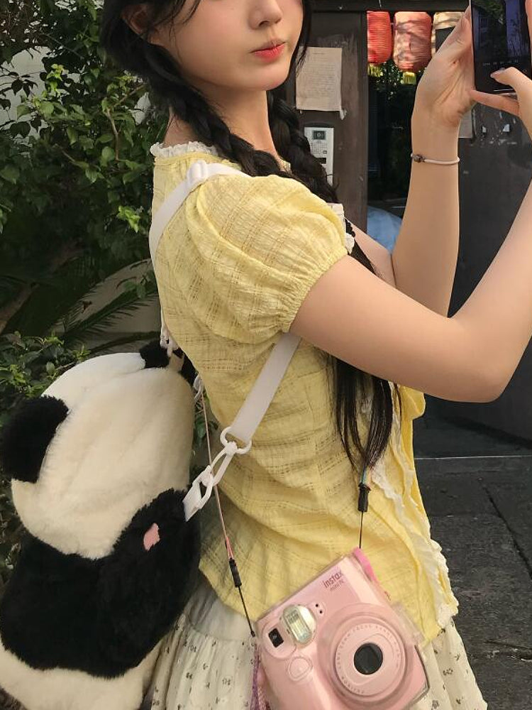 Lemon Tart Muslin Top & Patchwork Cake Skirt-ntbhshop