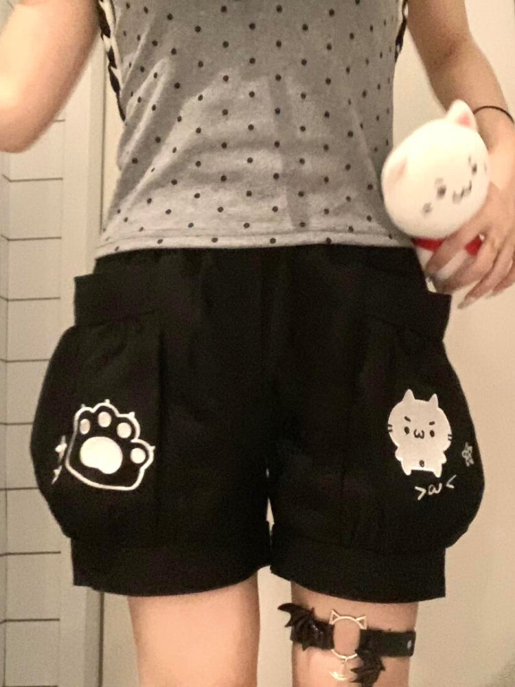 Moonpaw Embroidered Bib Shorts-ntbhshop