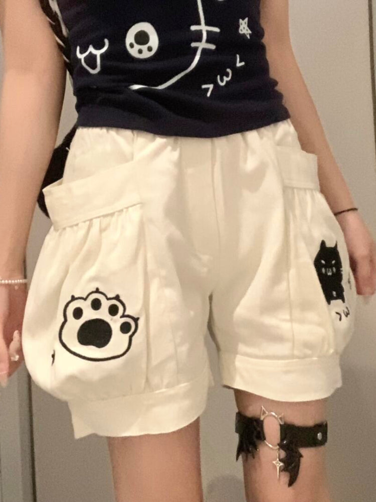 Moonpaw Embroidered Bib Shorts-ntbhshop