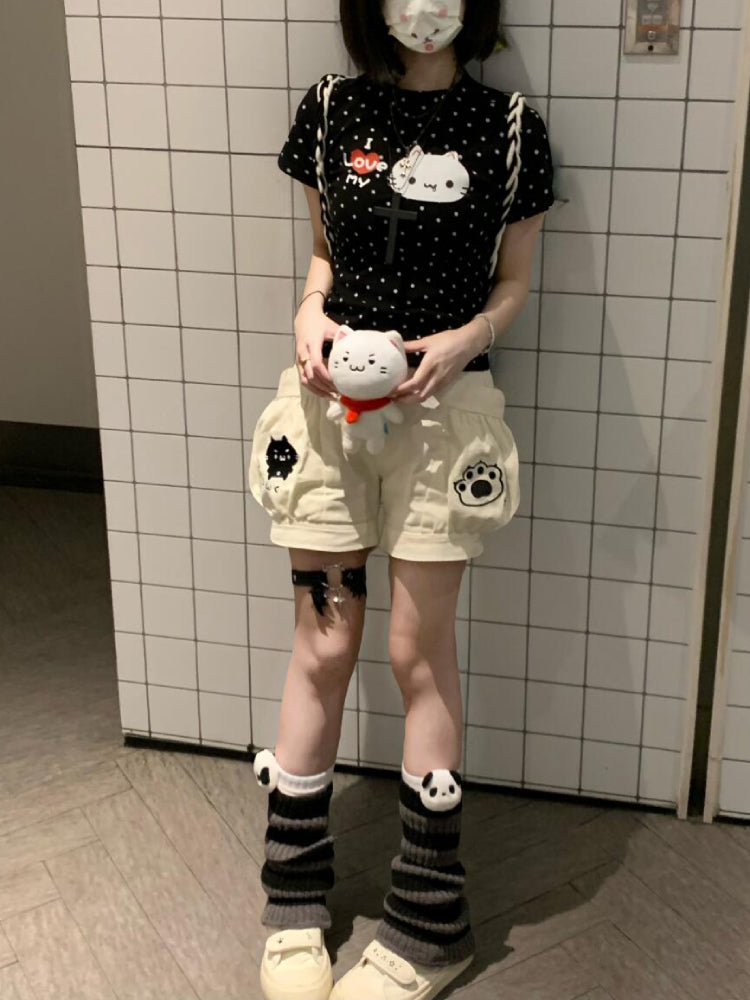 Love My Cat Polka Dot Tees-ntbhshop