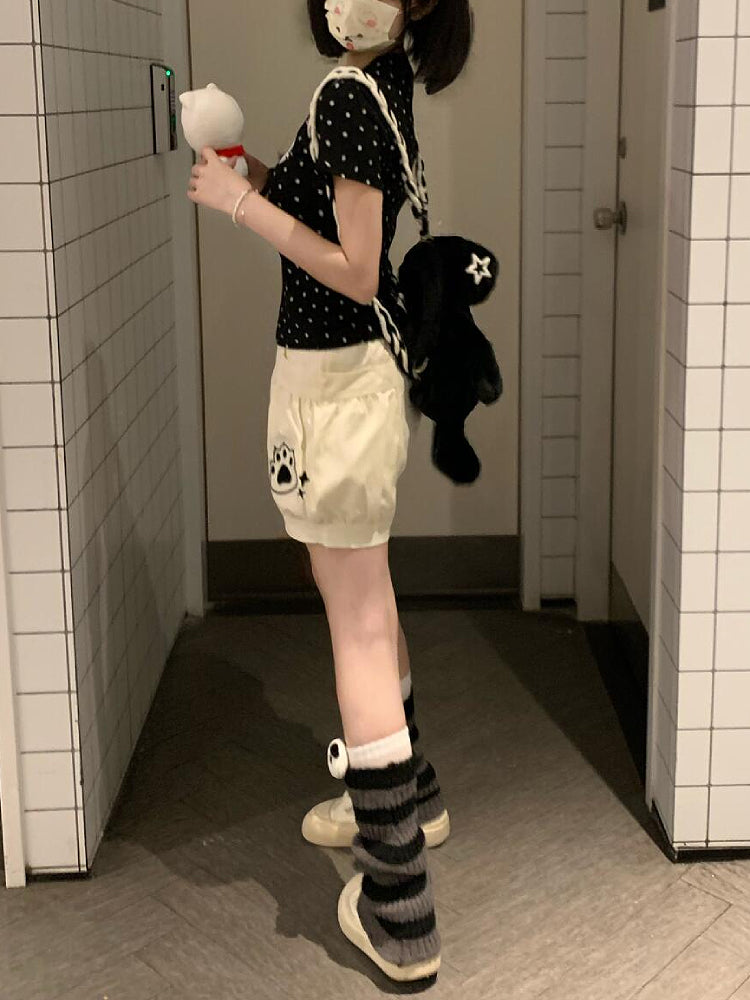 Moonpaw Embroidered Bib Shorts-ntbhshop