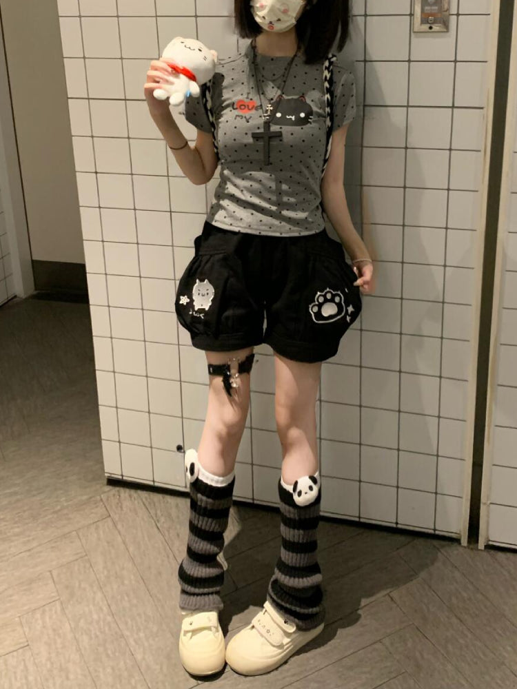 Love My Cat Polka Dot Tees-ntbhshop