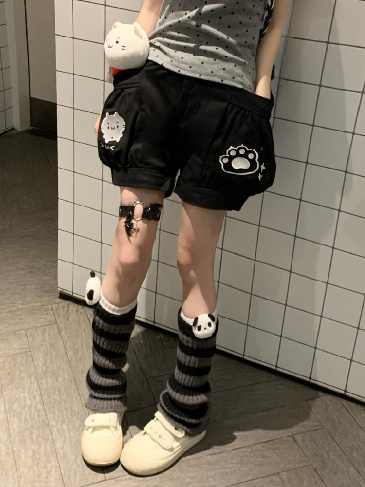 Moonpaw Embroidered Bib Shorts-ntbhshop