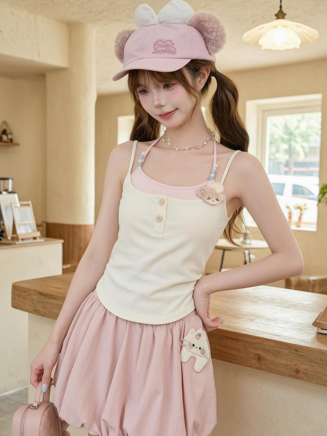Bakery Bear Bra Cami-Tops-ntbhshop
