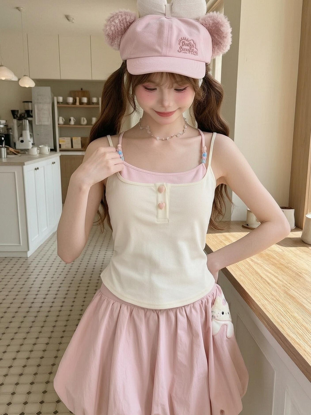 Bakery Bear Bra Cami-Tops-ntbhshop