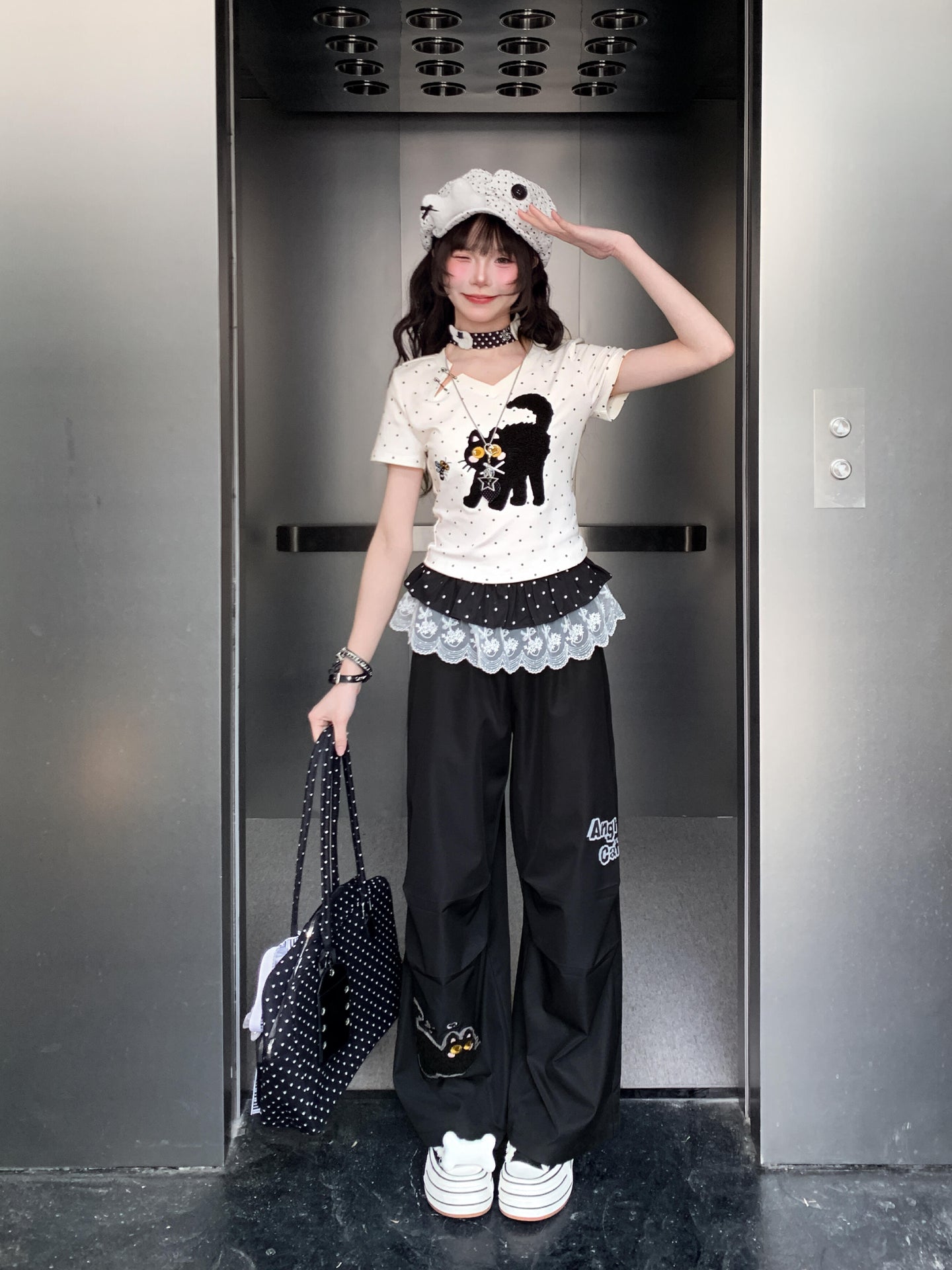 Angry Cat Draped Pants-Bottoms-ntbhshop