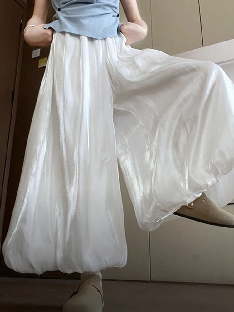 Moonpetal Satin Bubble Pants-ntbhshop
