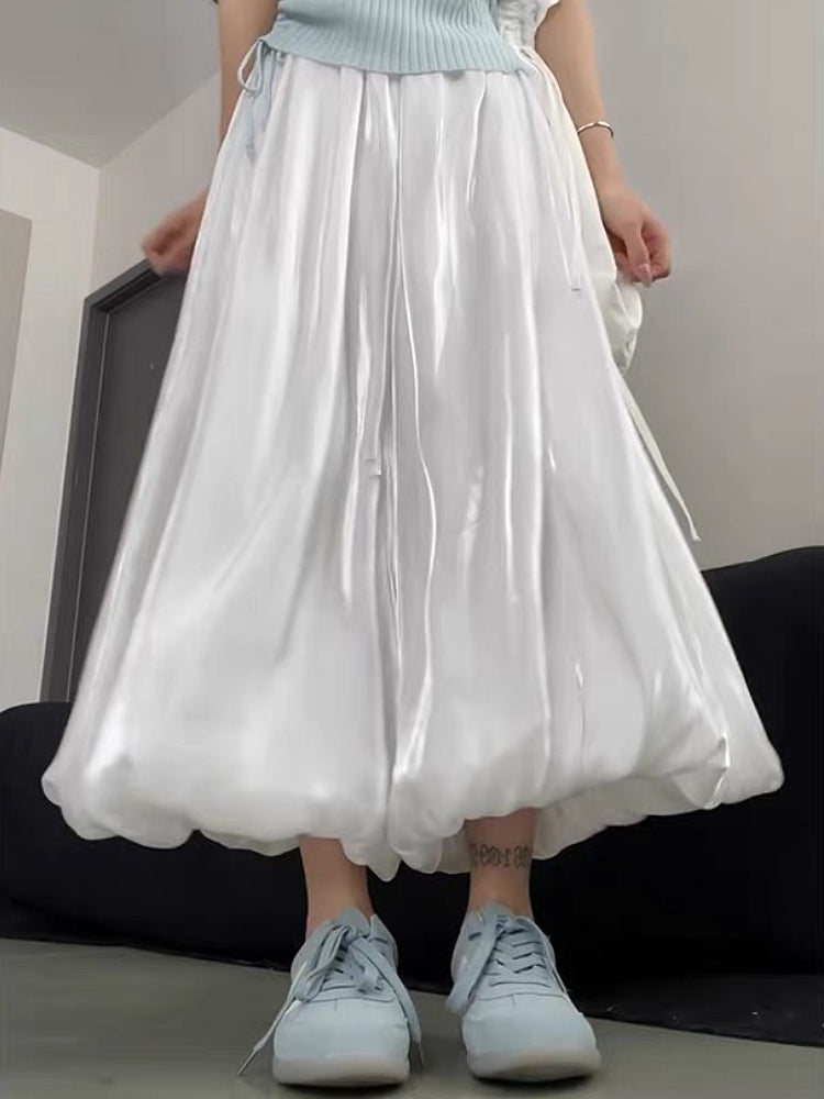 Moonpetal Satin Bubble Pants-ntbhshop