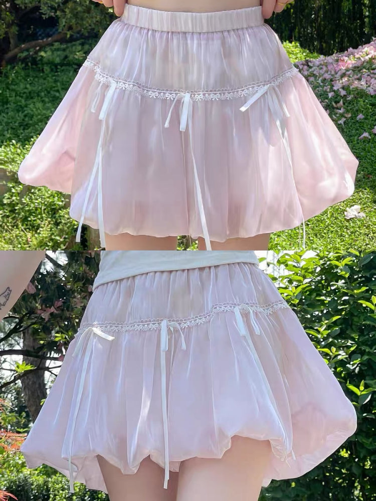 Moonpetal Bow Bubble Skirts-ntbhshop