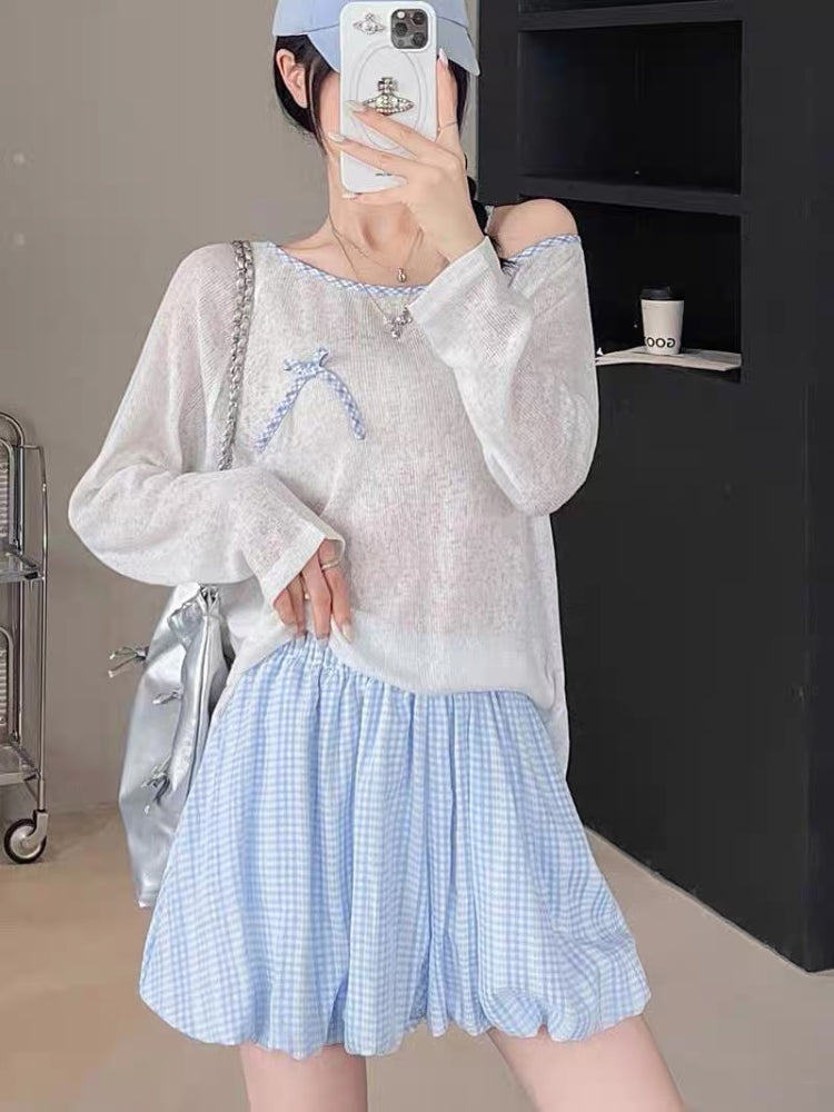 Cloud Grove Gingham Bubble Shorts-ntbhshop