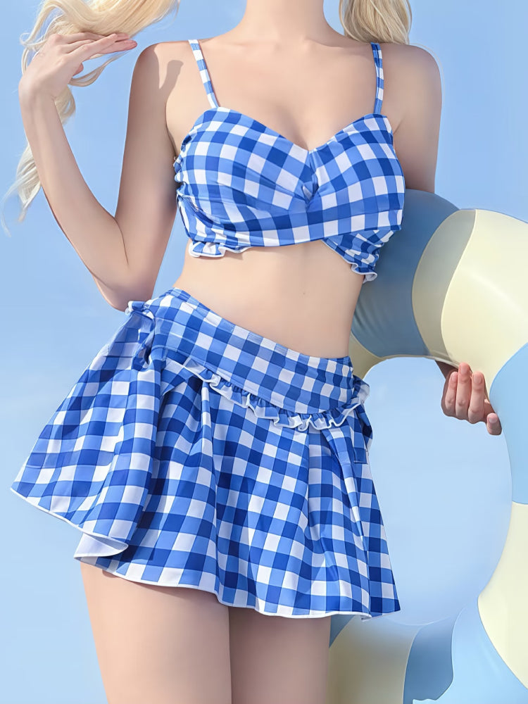 Plaid Rush Two-Piece Swimsuits-ntbhshop