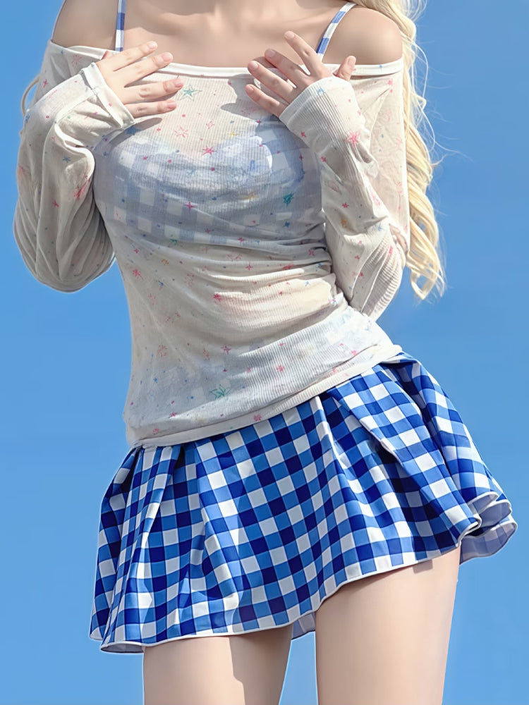 Plaid Rush Two-Piece Swimsuits-ntbhshop