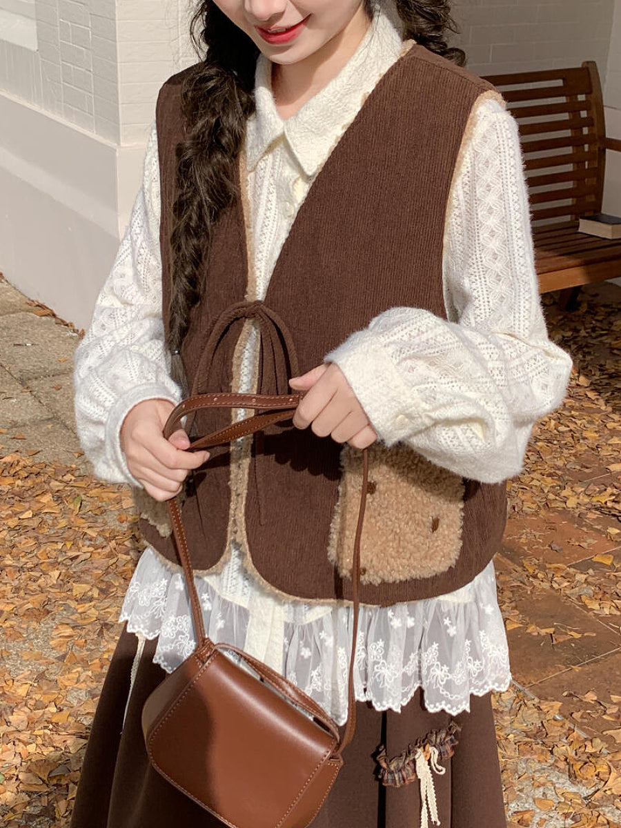 Ivory Petal Lace Blouse