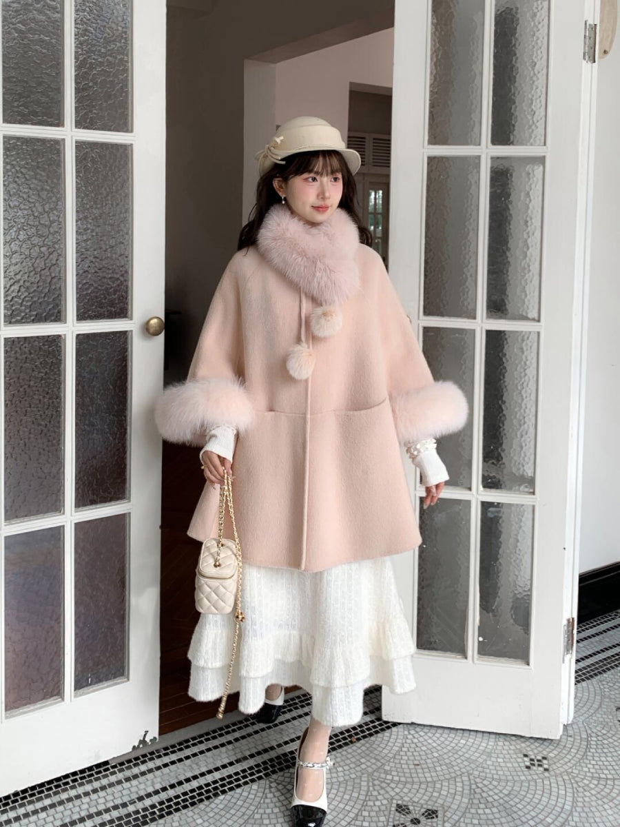 Moonlit Garden Princess Wool Cape Coats