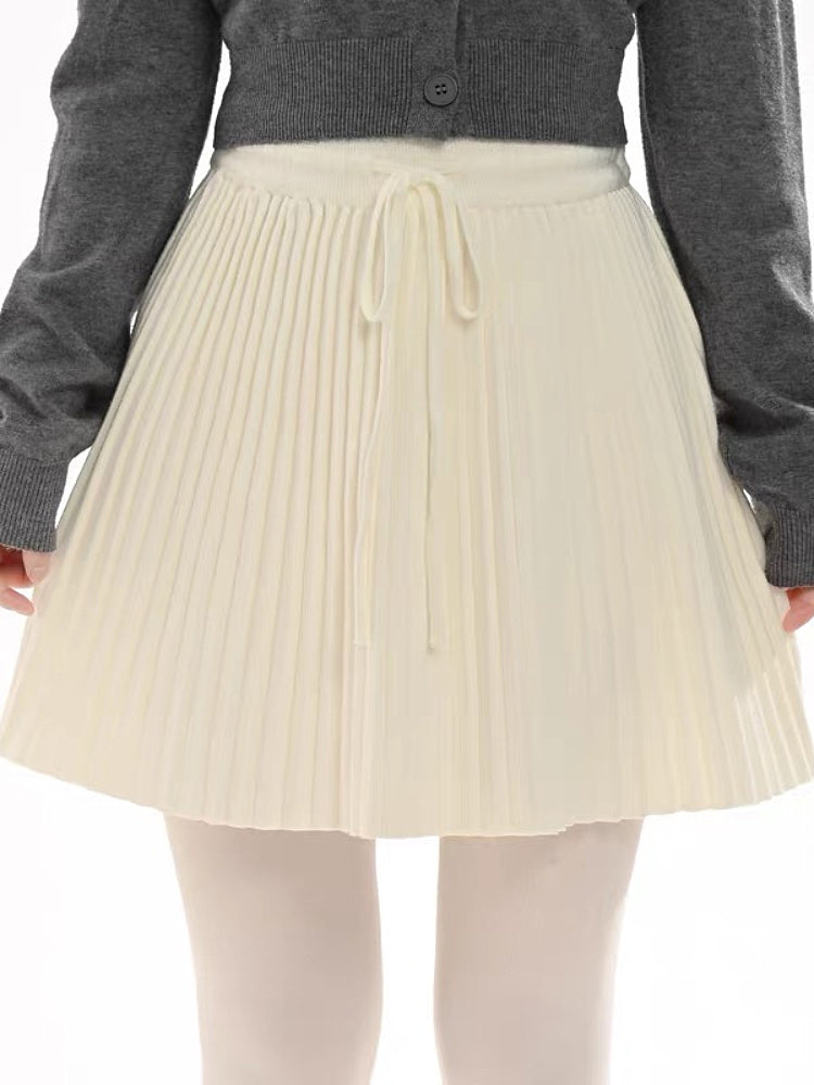 Winter Campus Knit Pleat Skirts-ntbhshop