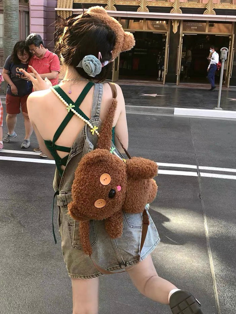 Hug Me Teddy Plush Backpack-ntbhshop