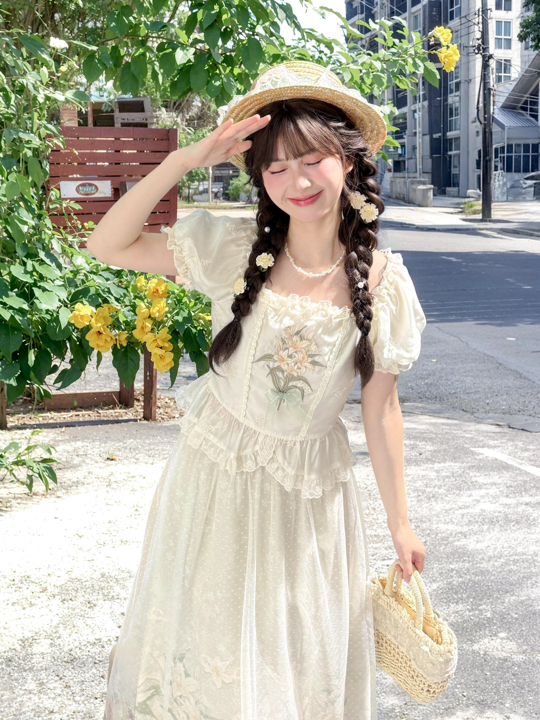 Lily Veil Ruffle Blouse-Tops-ntbhshop