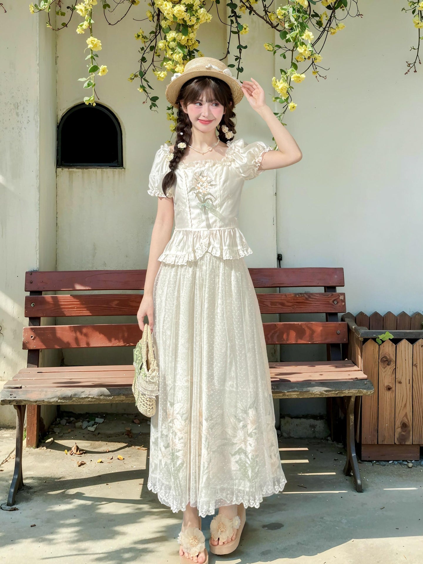 Lily Veil Ruffle Blouse-Tops-ntbhshop