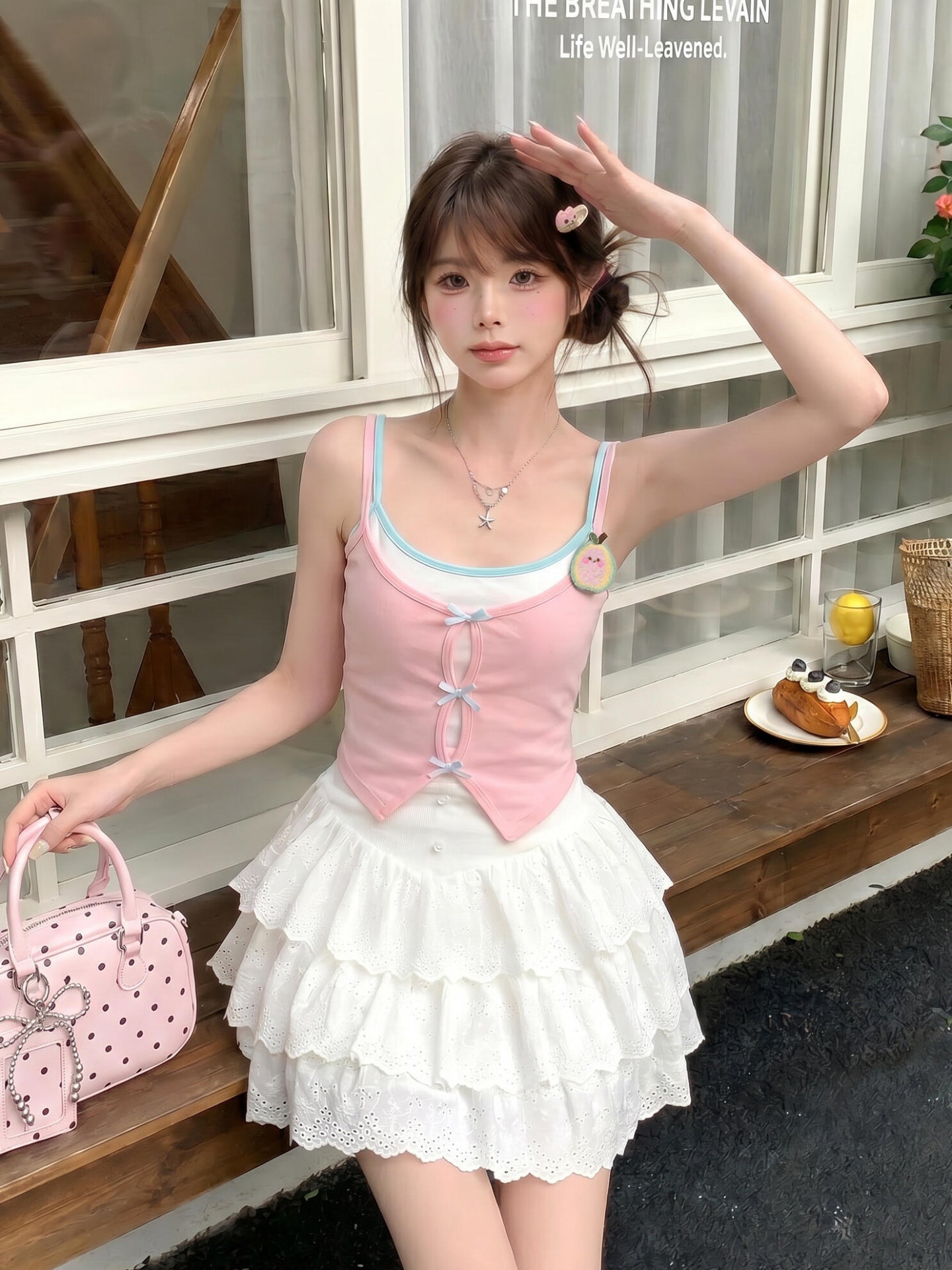 Guava Pop Layer Bra Cami-Tops-ntbhshop