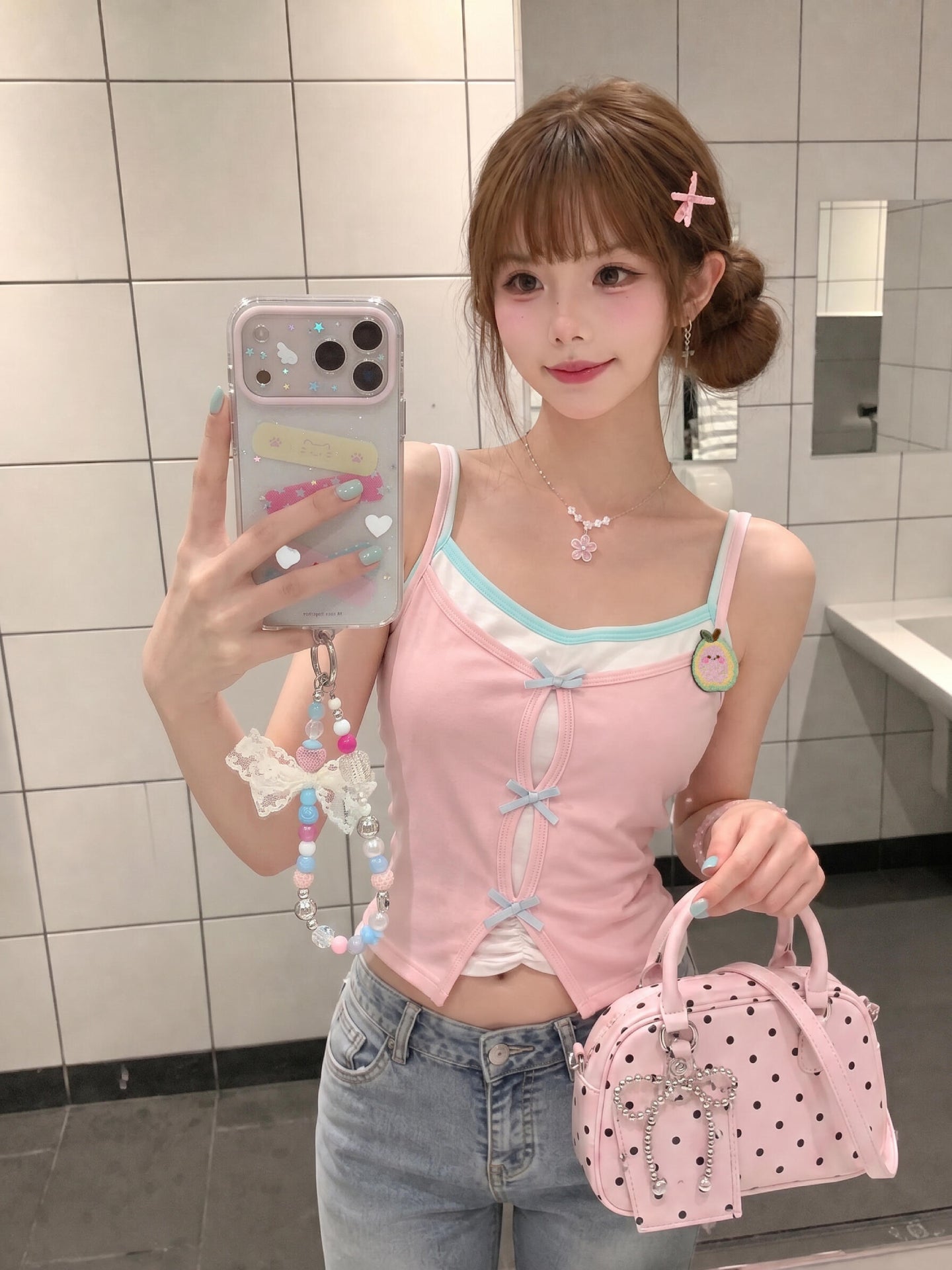 Guava Pop Layer Bra Cami-Tops-ntbhshop
