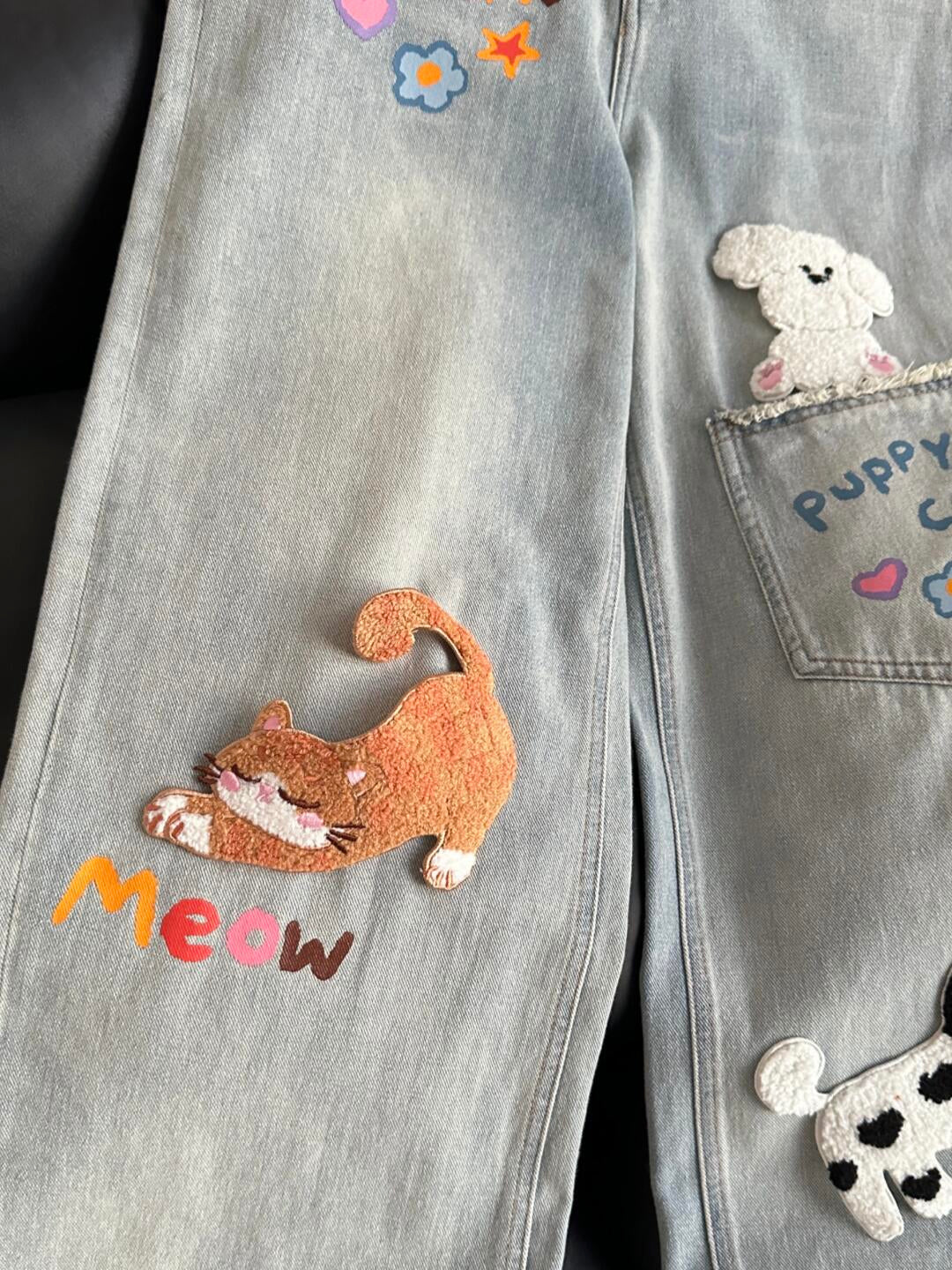 Pet Party Patch Jeans-Sets-ntbhshop
