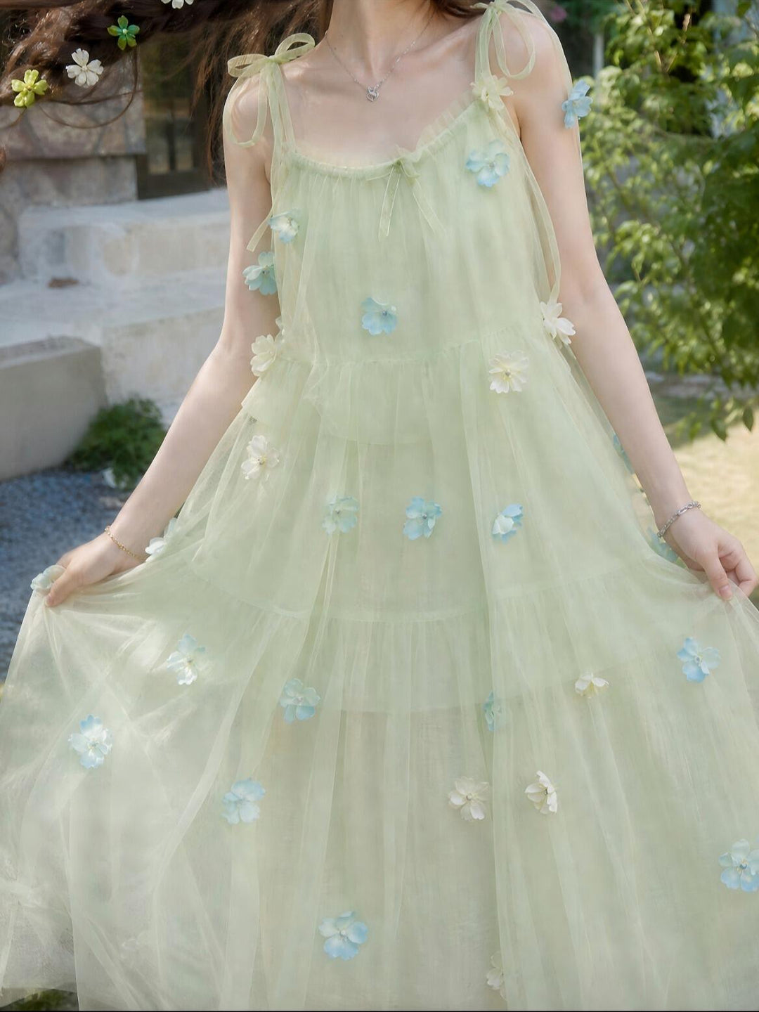 Dewdrop Bloom Tulle Dress-Dresses-ntbhshop