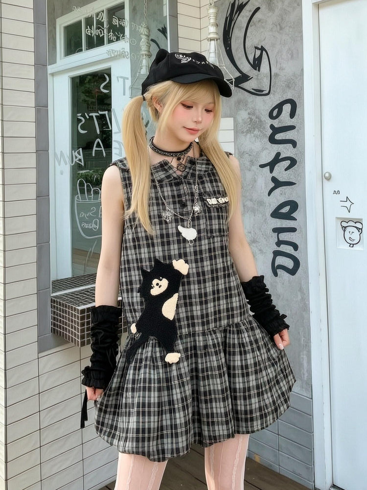 Milk Cat Hood Dress-Dresses-ntbhshop