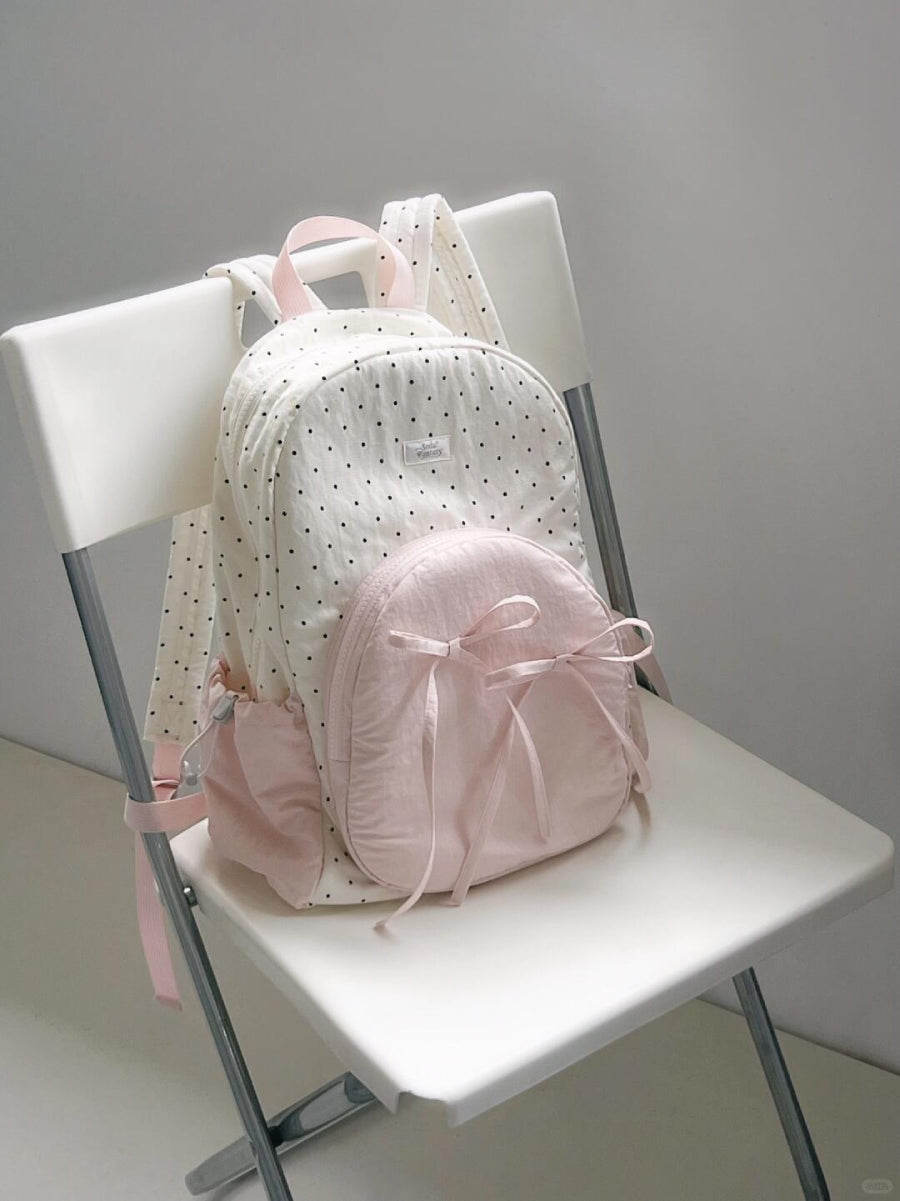 Polka Bow Toast Backpacks-Accessories-ntbhshop