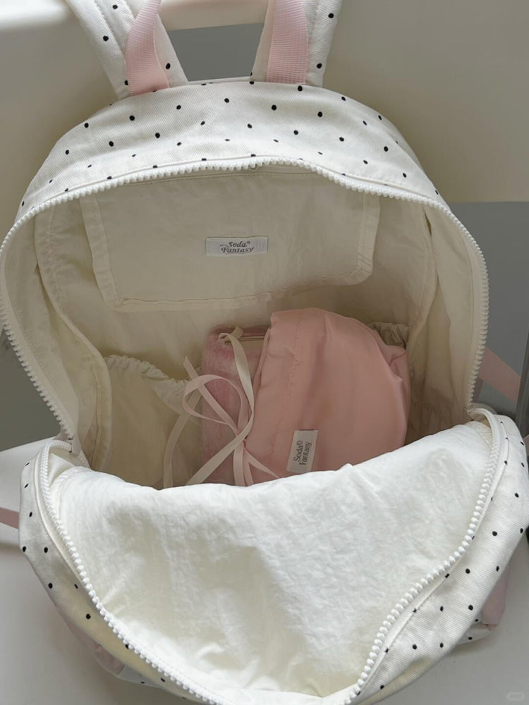 Polka Bow Toast Backpacks-Accessories-ntbhshop