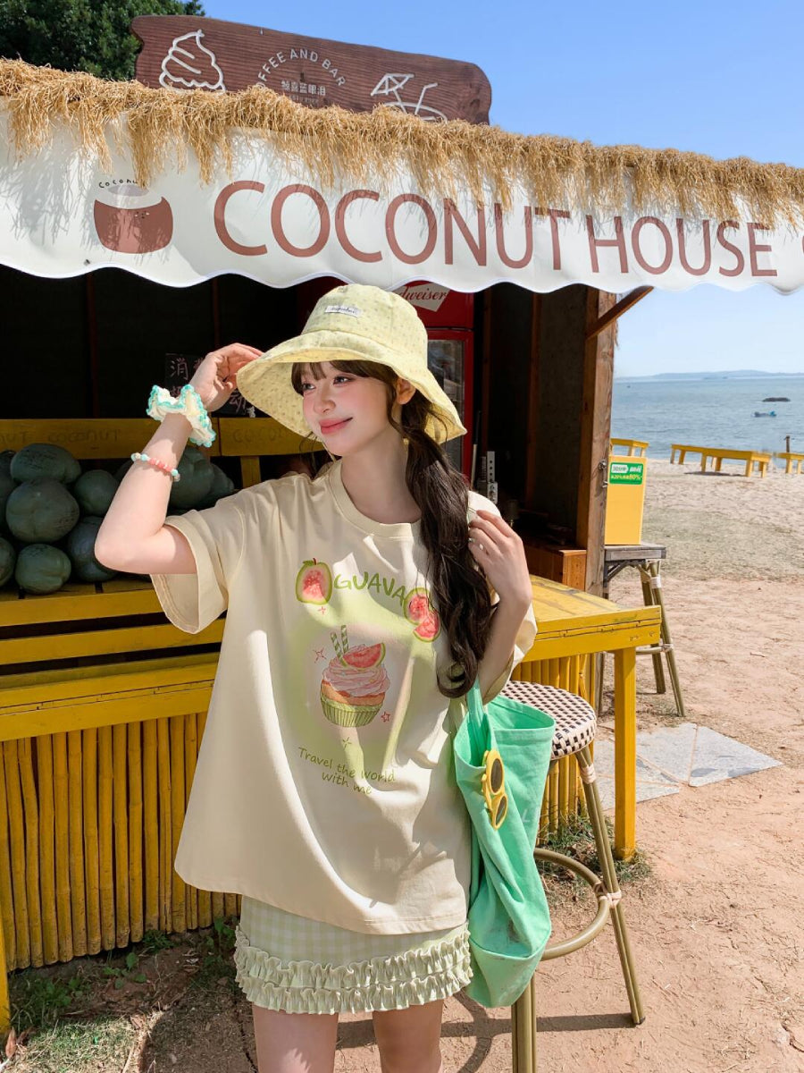 Guava Cupcake Pastel Tees-Tops-ntbhshop