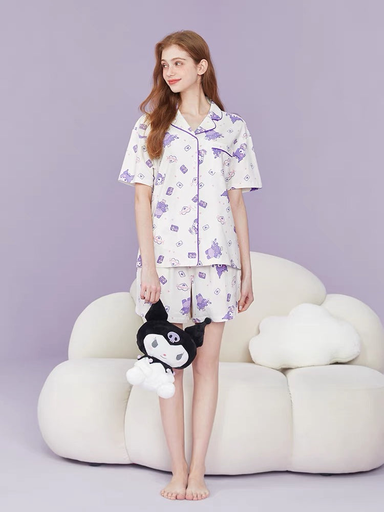 My Melody Kuromi Cinnamoroll Pochacco Short Sleeve Pajama Sets-ntbhshop