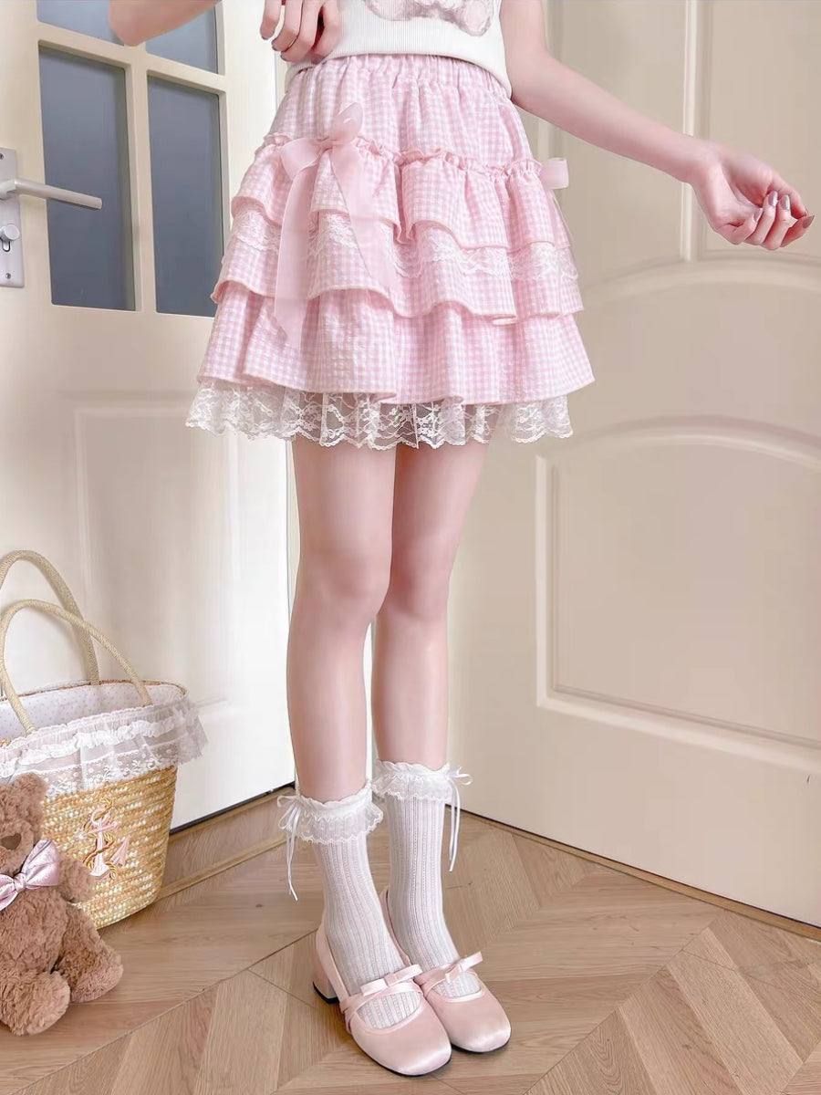 Ribbon Cake Mini Skorts-Bottoms-ntbhshop