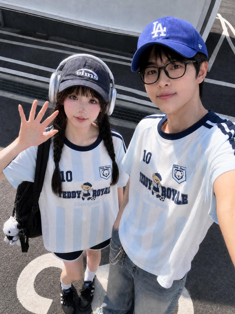 Teddy Royale Stripe Jersey-Tops-ntbhshop