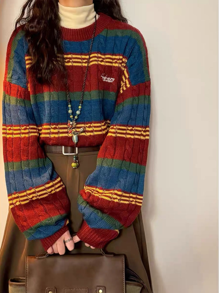 Late Lecture Club Cable Knit Sweater-ntbhshop