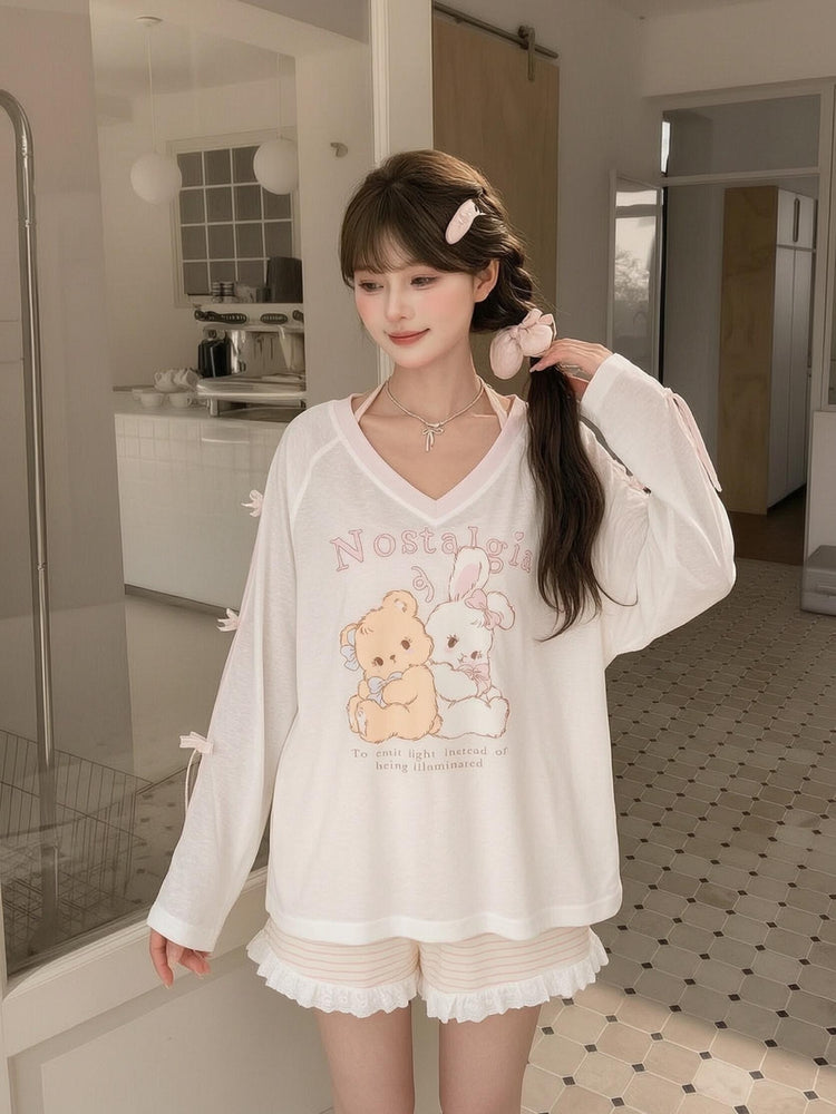 Nostalgia Bunny Lyocell Tee-Tops-ntbhshop