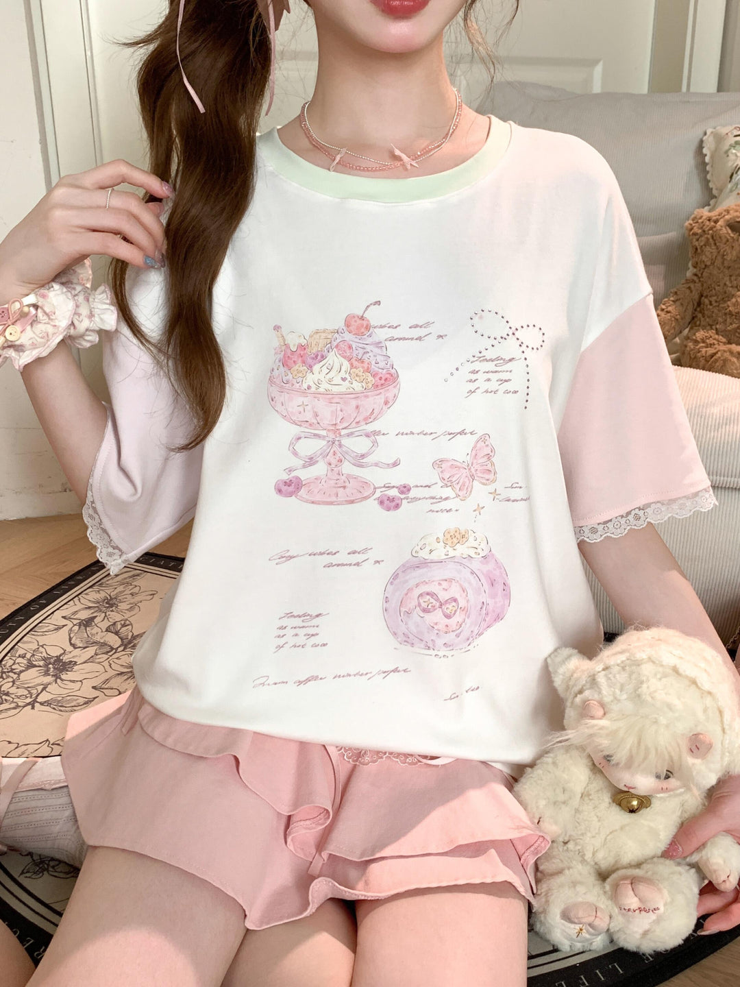 Berry Parfait Colorblock Tee-Tops-ntbhshop