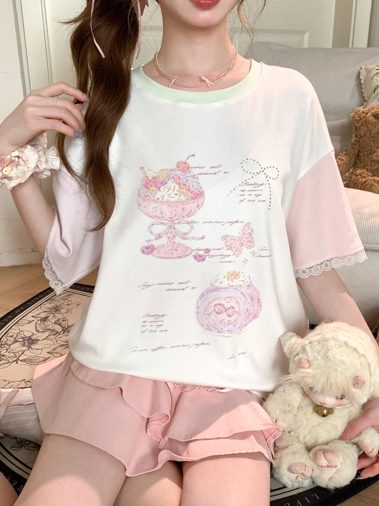 Berry Parfait Colorblock Tee-Tops-ntbhshop