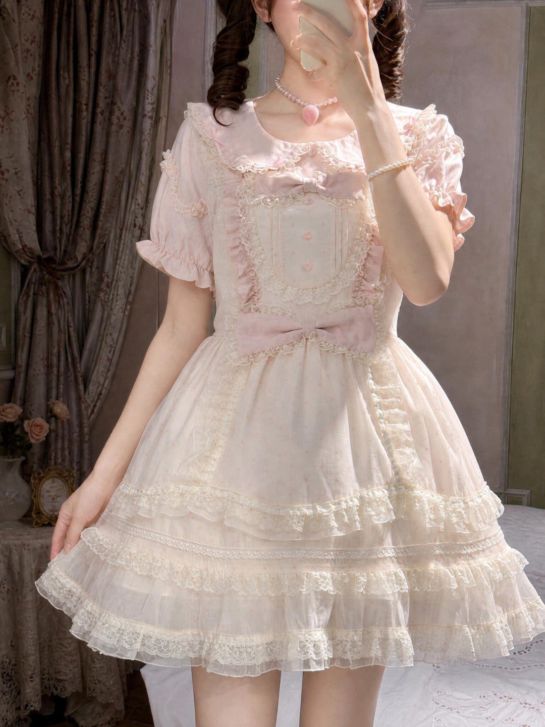 Cherry Parlor Blouse & Dress-Sets-ntbhshop