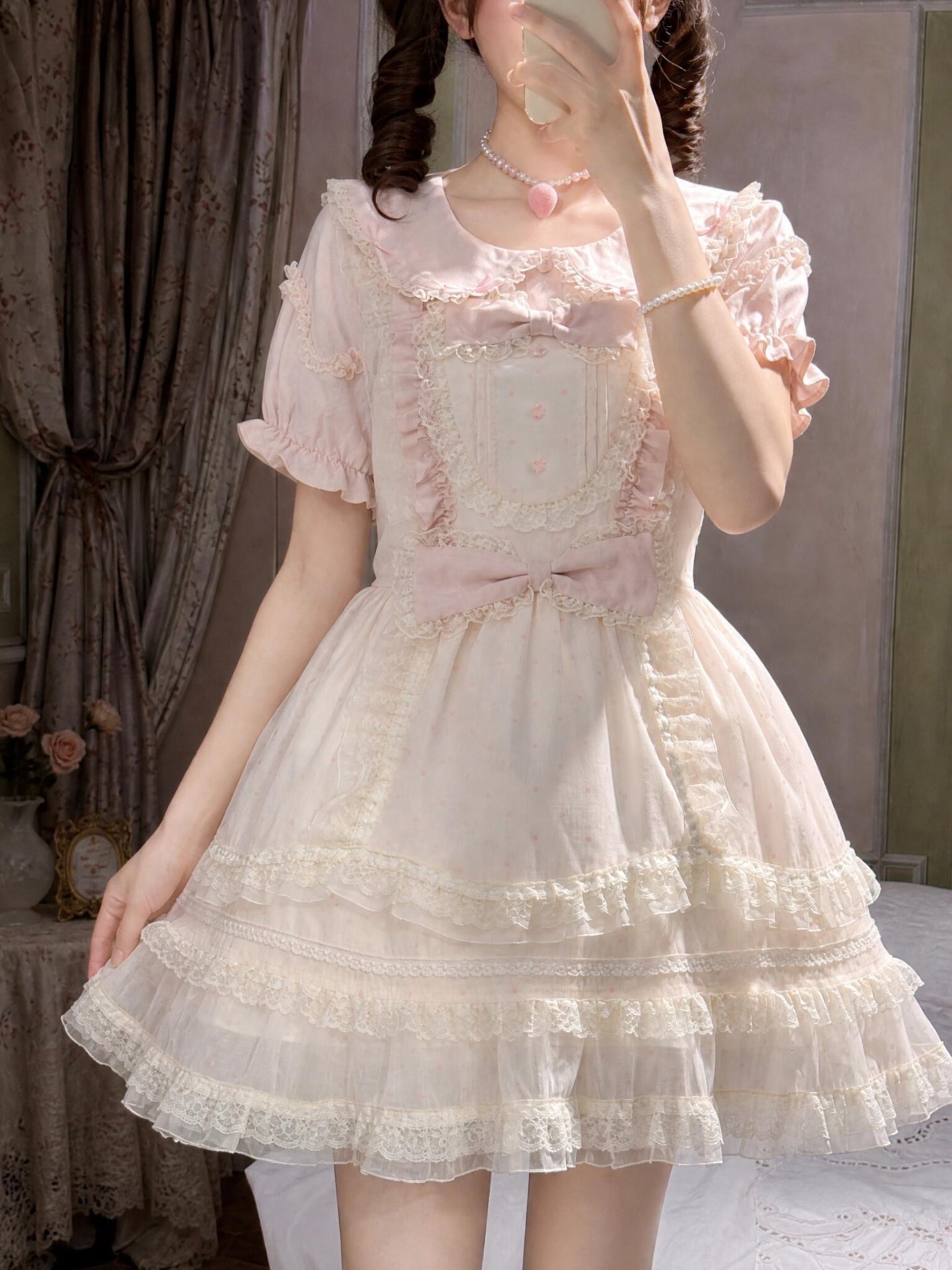 Cherry Parlor Blouse & Dress-Sets-ntbhshop