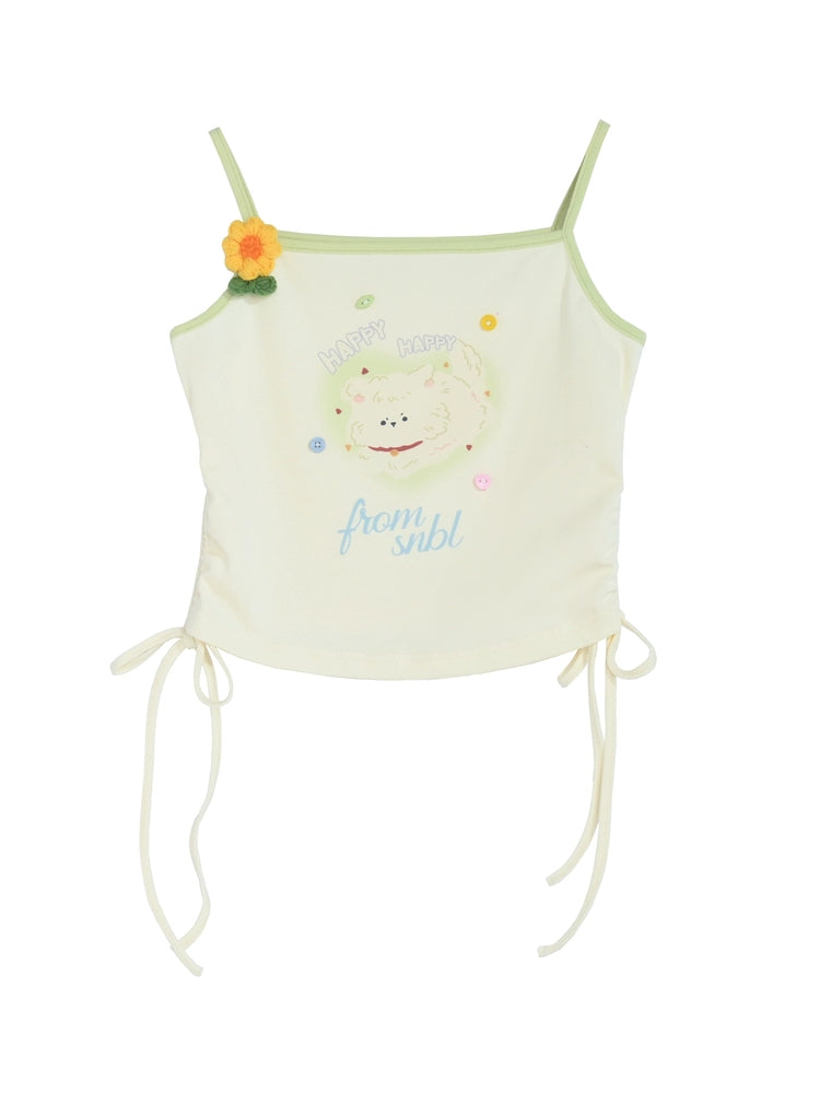 Happy Puppy Printed Camisole-Sets-ntbhshop